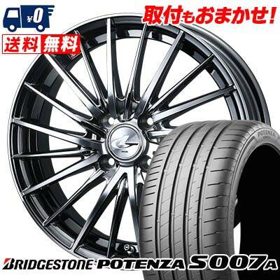 205/40R17 84Y XL BRIDGESTONE POTENZA S007A LEONIS FR サマータイヤホイール4本セット 【取付対象】