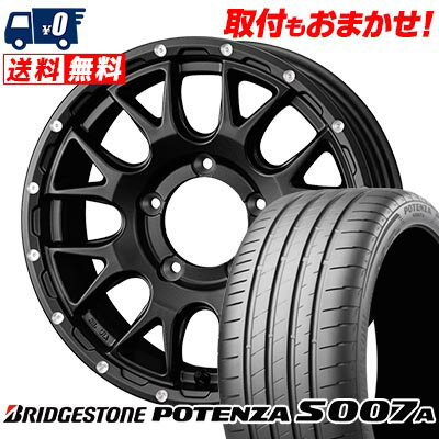 225/50R16 96W XL BRIDGESTONE ブリヂストン POTENZA S007A MUDVANCE 08 マッドヴァンス08 サマータイヤホイール4本セット 【取付対象】