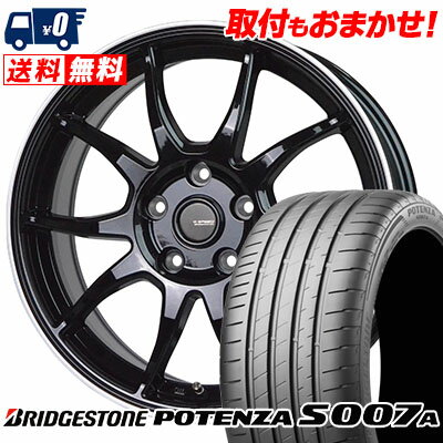 225/55R17 101Y XL BRIDGESTONE ブリヂストン POTENZA S007A ポテンザ S007A G-SPEED P-06 Gスピード P-06 サマータイヤホイール4本セット【取付対象】