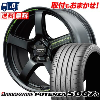 215/40R18 89Y XL BRIDGESTONE POTENZA S007A RMP RACING R50 TYPE S サマータイヤホイール4本セット 【取付対象】