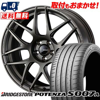 205/50R17 93Y XL BRIDGESTONE ブリヂストン POTENZA S007A WedsSport SA-27R ウェッズスポーツ SA-27R サマータイヤホイール4本セット 【取付対象】