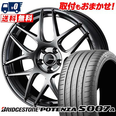 215/40R18 89Y XL BRIDGESTONE ブリヂストン POTENZA S007A WedsSport SA-27R ウェッズスポーツ SA-27R サマータイヤホイール4本セット 【取付対象】