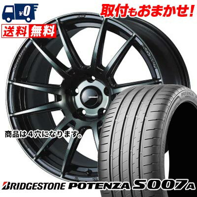 205/40R17 84Y XL BRIDGESTONE POTENZA S007A WedsSport SA-62R サマータイヤホイール4本セット 【取付対象】