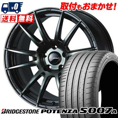 225/50R17 98Y XL BRIDGESTONE POTENZA S007A WedsSport SA-62R サマータイヤホイール4本セット 【取付対象】
