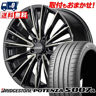 215/40R18 89Y XL BRIDGESTONE POTENZA S007A RAYS VERSUS CRAFTCOLLECTION VOUGE LIMITED サマータイヤホイール4本セット 【取付対象】