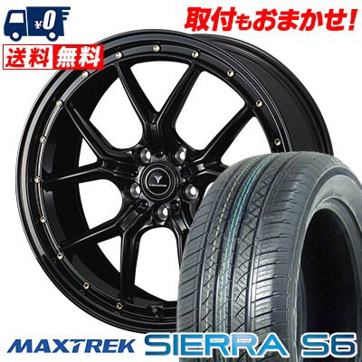 235/60R18 103H MAXTREK SIERRA S6 NOVARIS ASSETE S1 サマータイヤホイール4本セット 【取付対象】
