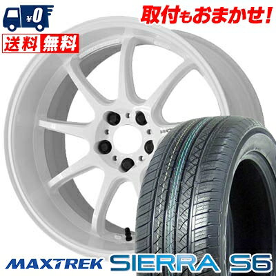 235/60R18 103H MAXTREK SIERRA S6 WORK EMOTION D9R サマータイヤホイール4本セット 【取付対象】