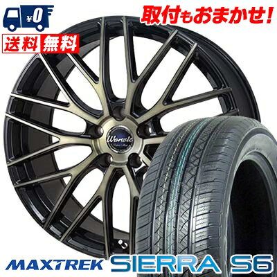 235/60R18 103H MAXTREK SIERRA S6 Warwic Empress Mesh サマータイヤホイール4本セット 【取付対象】