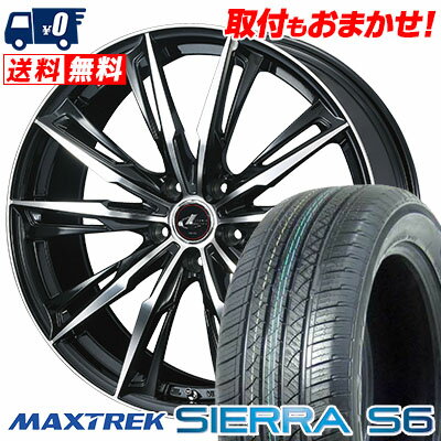 235/60R18 103H MAXTREK SIERRA S6 WEDS LEONIS GX サマータイヤホイール4本セット 【取付対象】
