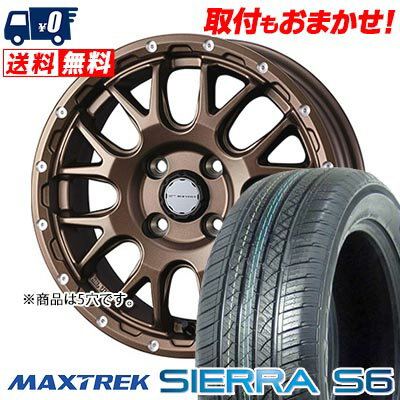235/60R18 103H MAXTREK SIERRA S6 MUDVANCE 08 サマータイヤホイール4本セット 【取付対象】
