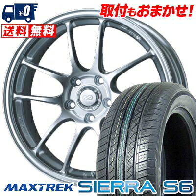 235/60R18 103H MAXTREK SIERRA S6 ENKEI PerformanceLine PF-01 サマータイヤホイール4本セット 【取付対象】