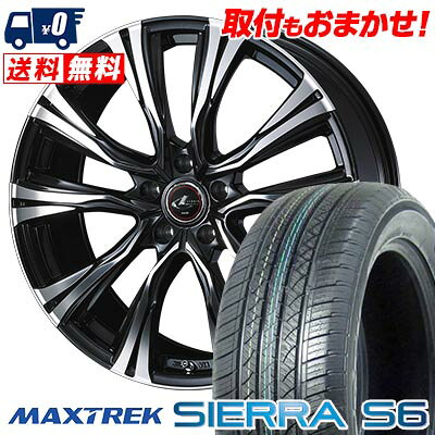235/60R18 103H MAXTREK SIERRA S6 WEDS LEONIS VR サマータイヤホイール4本セット 【取付対象】