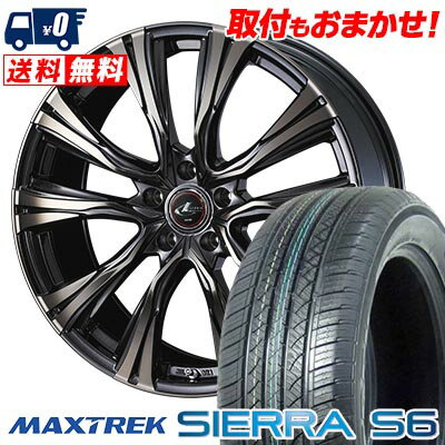 235/60R18 103H MAXTREK SIERRA S6 WEDS LEONIS VR サマータイヤホイール4本セット 【取付対象】
