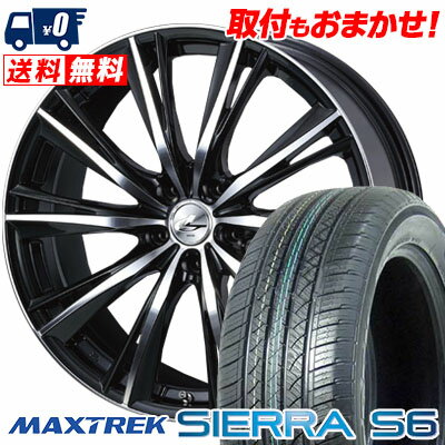 235/60R18 103H MAXTREK SIERRA S6 weds LEONIS WX サマータイヤホイール4本セット 【取付対象】