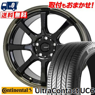 205/55R16 91V CONTINENTAL UltraContact UC6 G・SPEED P-08 サマータイヤホイール4本セット 【取付対象】