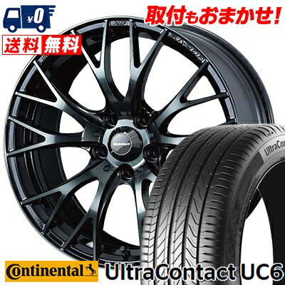 205/55R16 91V CONTINENTAL UltraContact UC6 WedsSport SA-20R サマータイヤホイール4本セット 【取付対象】