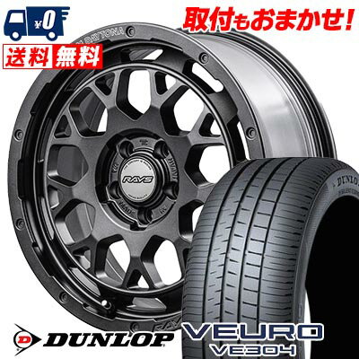 225/40R18 92W XL DUNLOP VEURO VE304 TEAM DAYTONA M9+ SPEC M サマータイヤホイール4本セット 【取付対象】