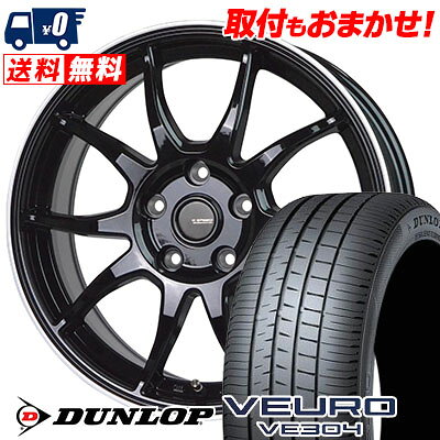 205/55R16 91V DUNLOP VEURO VE304 G-SPEED P-06 サマータイヤホイール4本セット 【取付対象】