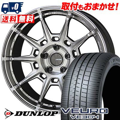 225/40R18 92W XL DUNLOP ダンロップ VEURO VE304 GALERNA REFINO ガレルナ レフィーノ サマータイヤホイール4本セット 【取付対象】