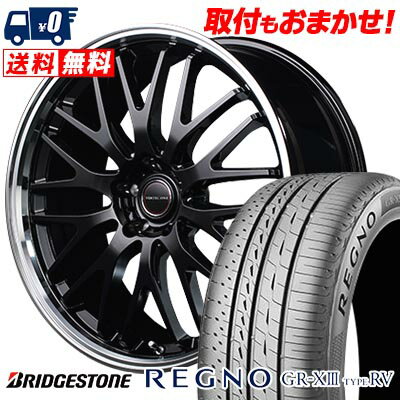 225/60R18 100H BRIDGESTONE REGNO GR-X3 TYPE RV VERTEC ONE EXE10 サマータイヤホイール4本セット 【取付対象】