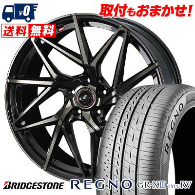 225/60R18 100H BRIDGESTONE REGNO GR-X3 TYPE RV LEONIS IT サマータイヤホイール4本セット 【取付対象】