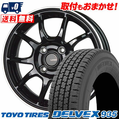 155/80R12 88/87N TOYO TIRES トーヨータイヤ DELVEX 935 デルベックス 935 G-SPEED P-06 Gスピード P-06 スタッドレスタイヤホイール4本セット【取付対象】