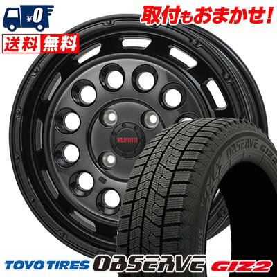 155/65R14 75Q TOYO TIRES OBSERVE GIZ2 WILD PORTER Funk DDC スタッドレスタイヤホイール4本セット 【取付対象】