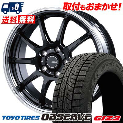 225/45R18 91Q TOYO TIRES OBSERVE GARIT GIZ2 INFINITY F10 スタッドレスタイヤホイール4本セット 【取付対象】