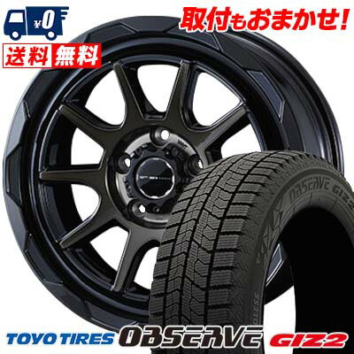 205/60R16 92Q TOYO TIRES OBSERVE GIZ2 WEDS MUD VANCE06 スタッドレスタイヤホイール4本セット 【取付対象】