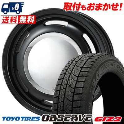 155/65R13 73Q TOYO TIRES OBSERVE GARIT GIZ2 LUGTEC neo moon スタッドレスタイヤホイール4本セット 【取付対象】