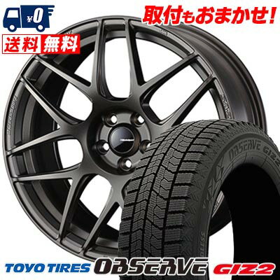 245/45R18 96Q TOYO TIRES OBSERVE GIZ2 WedsSport SA-27R スタッドレスタイヤホイール4本セット 【取付対象】