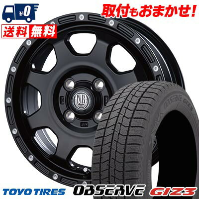 165/55R14 72Q TOYO TIRES OBSERVE GIZ3 MUD BAHN XR-910K スタッドレスタイヤホイール4本セット 【取付対象】