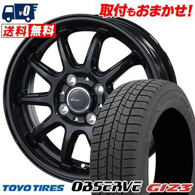 165/55R14 72Q TOYO TIRES OBSERVE GIZ3 AZ sports RC-10 スタッドレスタイヤホイール4本セット 【取付対象】