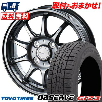155/65R13 73Q TOYO TIRES OBSERVE GIZ3 BW-Sport ZT10 スタッドレスタイヤホイール4本セット 【取付対象】