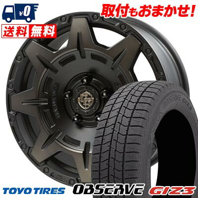215/65R16 98Q TOYO TIRES OBSERVE GIZ3 CROOSSOVER GARMENTS Style M スタッドレスタイヤホイール4本セット 【取付対象】