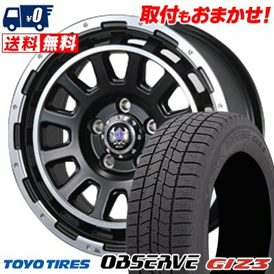 215/65R16 98Q TOYO TIRES OBSERVE GIZ3 BAHNS TECH DH-Stream スタッドレスタイヤホイール4本セット 【取付対象】