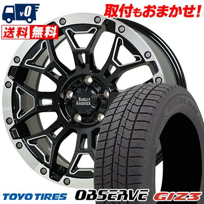 205/60R16 96Q XL TOYO TIRES OBSERVE GIZ3 BARKLEY HARDROCK ELBERT スタッドレスタイヤホイール4本セット 【取付対象】