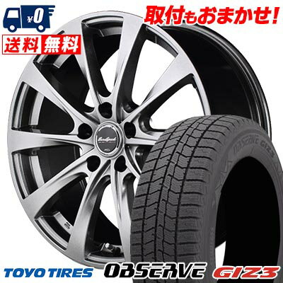 205/65R15 94Q TOYO TIRES OBSERVE GIZ3 EUROSPEED F10 スタッドレスタイヤホイール4本セット 【取付対象】