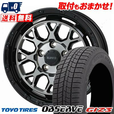 205/60R16 96Q XL TOYO TIRES OBSERVE GIZ3 WILD PORTER Funk WMC スタッドレスタイヤホイール4本セット 【取付対象】