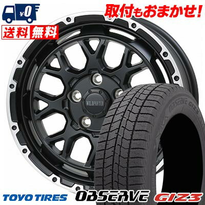 215/65R16 98Q TOYO TIRES OBSERVE GIZ3 WILD PORTER Funk WMC スタッドレスタイヤホイール4本セット 【取付対象】