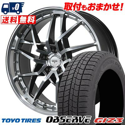 215/45R17 87Q TOYO TIRES OBSERVE GIZ3 DORFREN GODIO スタッドレスタイヤホイール4本セット 【取付対象】
