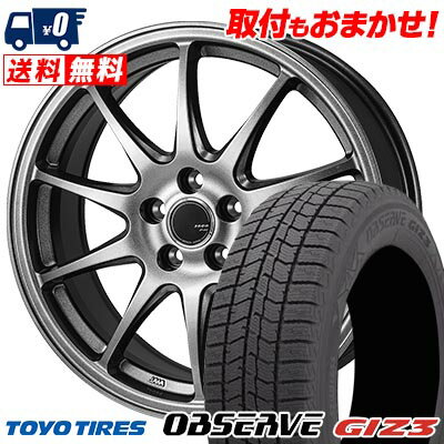 215/65R16 98Q TOYO TIRES OBSERVE GIZ3 ZACK JP-202 スタッドレスタイヤホイール4本セット 【取付対象】