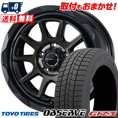 215/65R16 98Q TOYO TIRES OBSERVE GIZ3 WEDS MUD VANCE06 スタッドレスタイヤホイール4本セット 【取付対象】