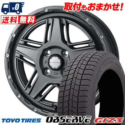 165/55R15 75Q TOYO TIRES OBSERVE GIZ3 MUDVANCE 07 スタッドレスタイヤホイール4本セット 【取付対象】