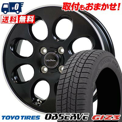 185/65R14 86Q TOYO TIRES OBSERVE GIZ3 LaLaPalm Oval スタッドレスタイヤホイール4本セット 【取付対象】