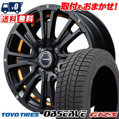 165/55R14 72Q TOYO TIRES OBSERVE GIZ3 Garcia SS REVOLVER KC スタッドレスタイヤホイール4本セット 【取付対象】