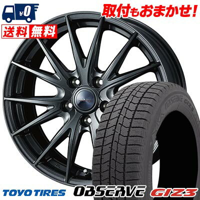 215/65R16 98Q TOYO TIRES OBSERVE GIZ3 VELVA SPORT2 スタッドレスタイヤホイール4本セット 【取付対象】