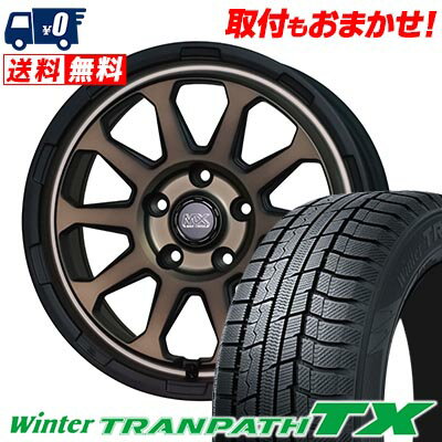 225/65R17 102Q TOYO TIRES Winter TRANPATH TX MAD CROSS RANGER スタッドレスタイヤホイール4本セット 【取付対象】