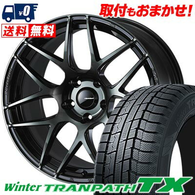 225/60R18 100Q TOYO TIRES Winter TRANPATH TX WedsSport SA-27R スタッドレスタイヤホイール4本セット 【取付対象】