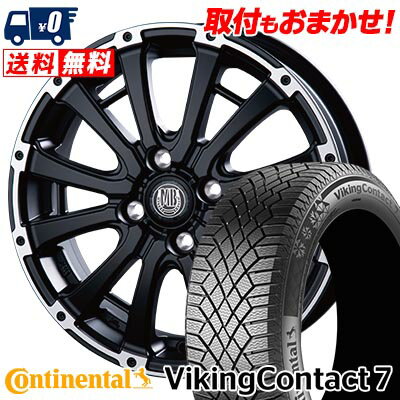 145/65R15 72T CONTINENTAL VikingContact7 MUD BAHN XR-600S スタッドレスタイヤホイール4本セット 【取付対象】